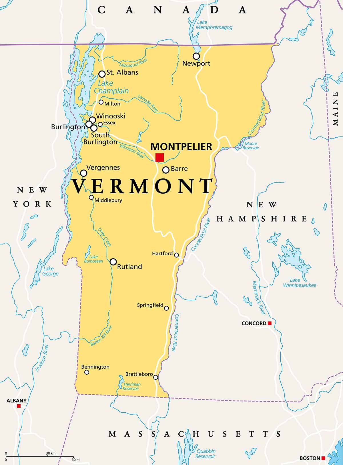 20個佛蒙特州城鎮和城市將竊取您的心！